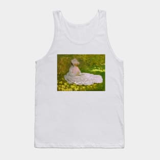 Springtime (aka The Reader) by Claude Monet Tank Top